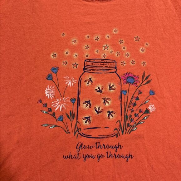 Life Is Good Glow Through What You Go Through Crusher Lite T-Shirt Womens Medium - Picture 2 of 16